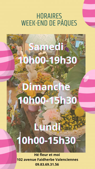 Horaires Pâques