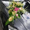 Mariage valenciennes bouquet de mariée voiture