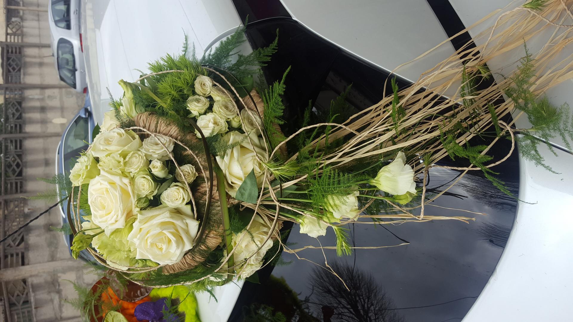 Voiture mariage fleuriste Valenciennes Hé fleur et moi la Sentinelle anzin nord Hainaut Denain Le quesnoy