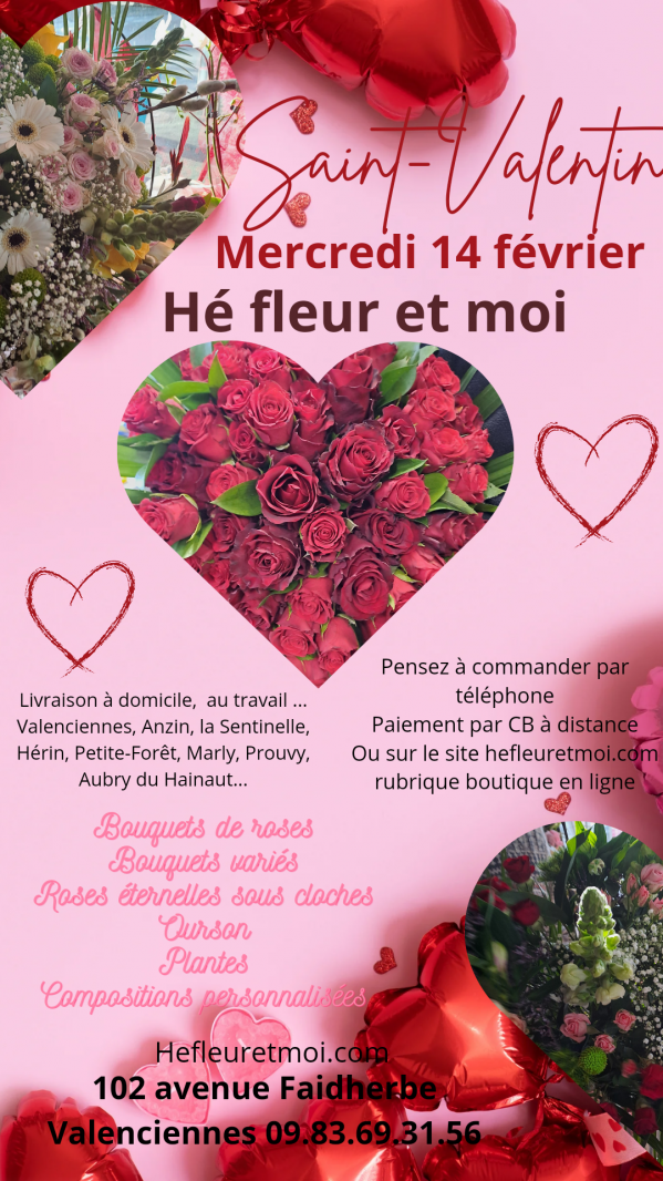 Saint Valentin fleuriste valenciennes
