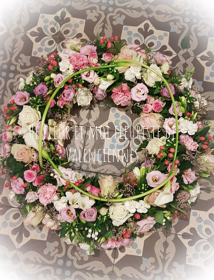 fleuriste Valenciennes Hé fleur et moi deuil couronne