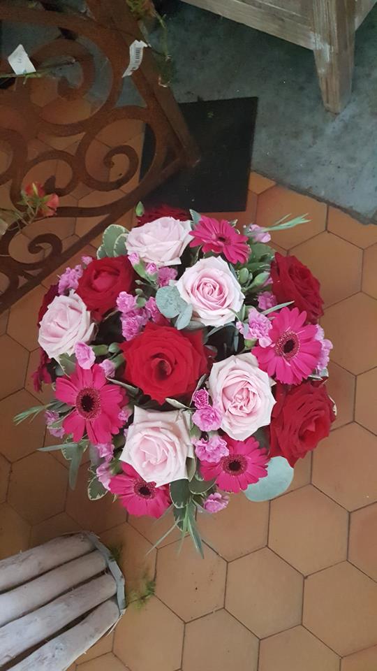 Coussin rond deuil Hé fleur et moi fleuriste Valenciennes