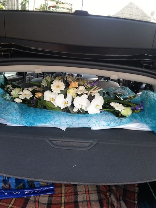 Mariage valenciennes bouquet de mariée voiture
