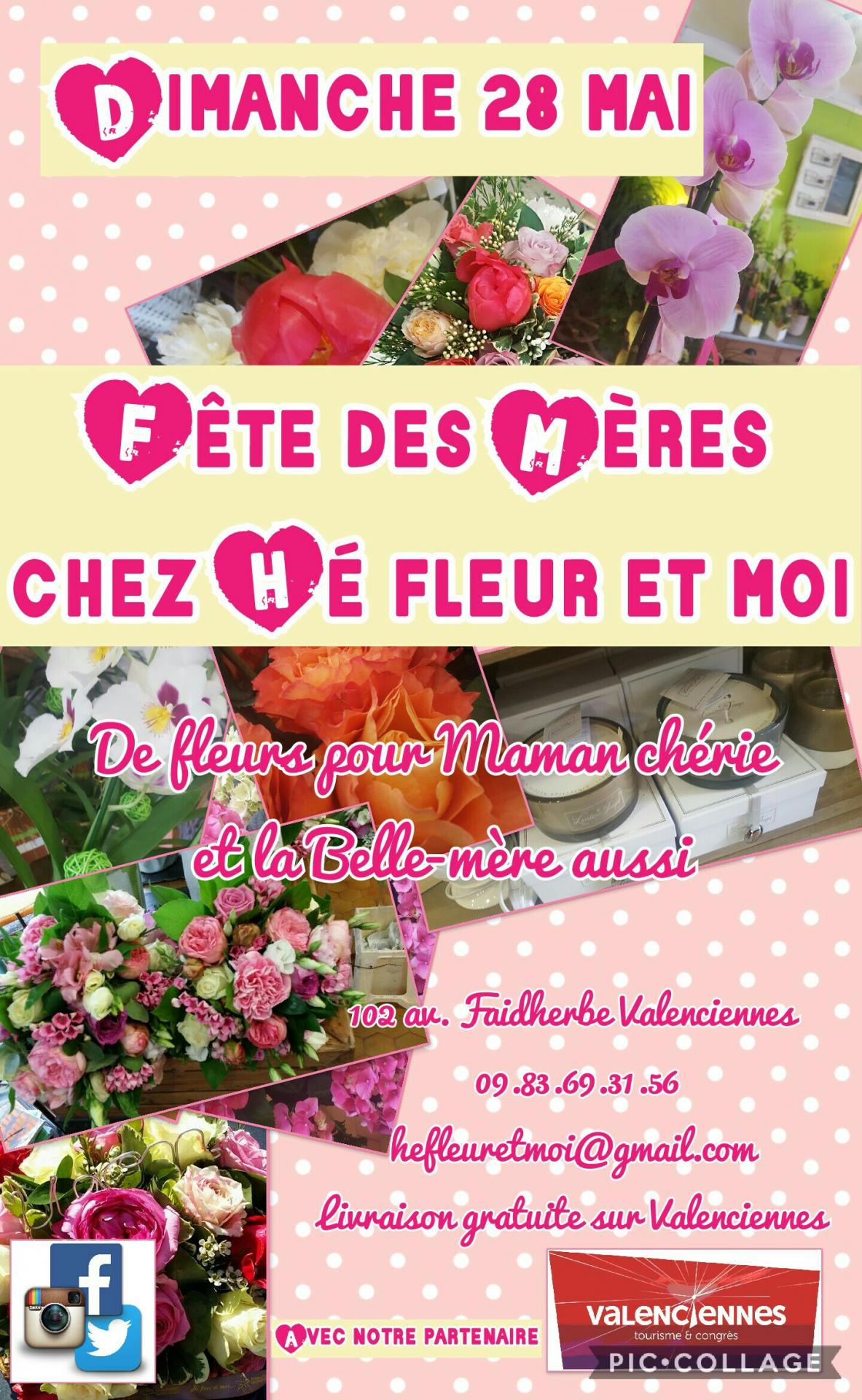 Hé fleur et moi fleuriste fête des mères de Valenciennes