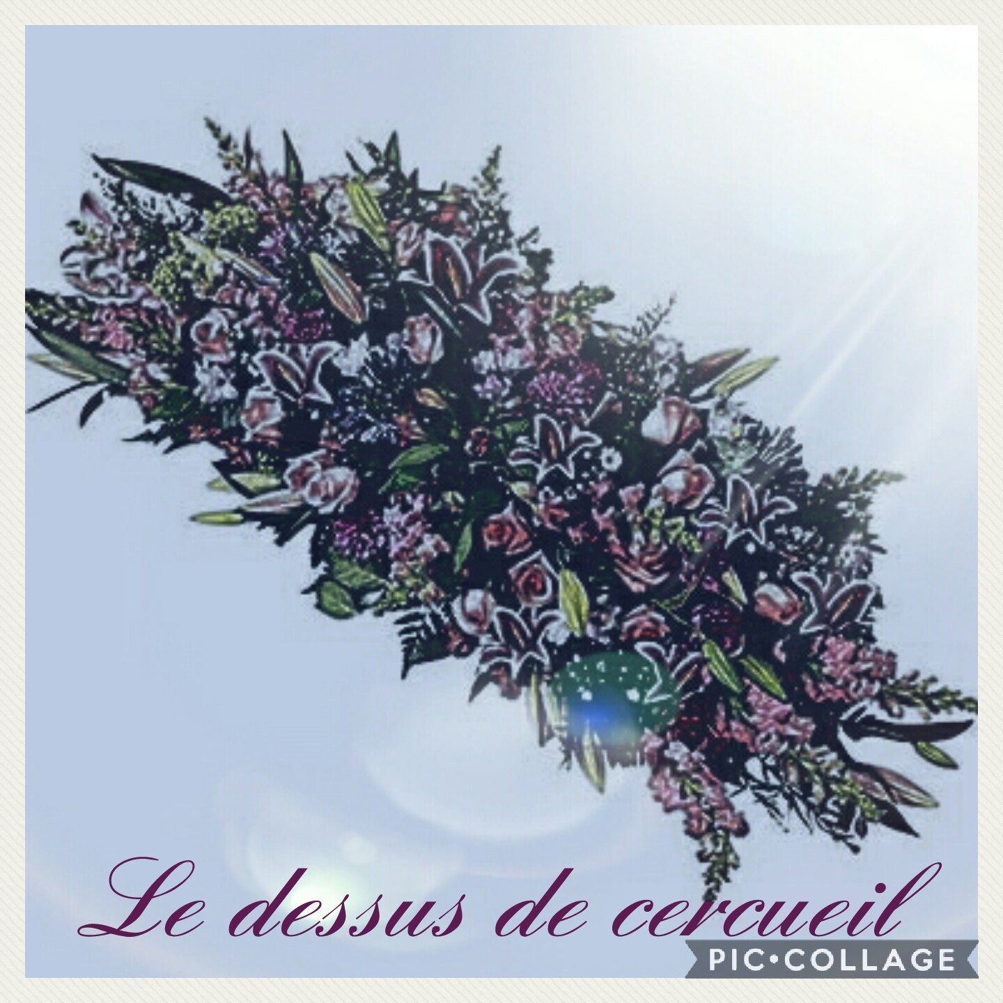 Dessus de cercueil deuil Hé fleur et moi fleuriste Valenciennes