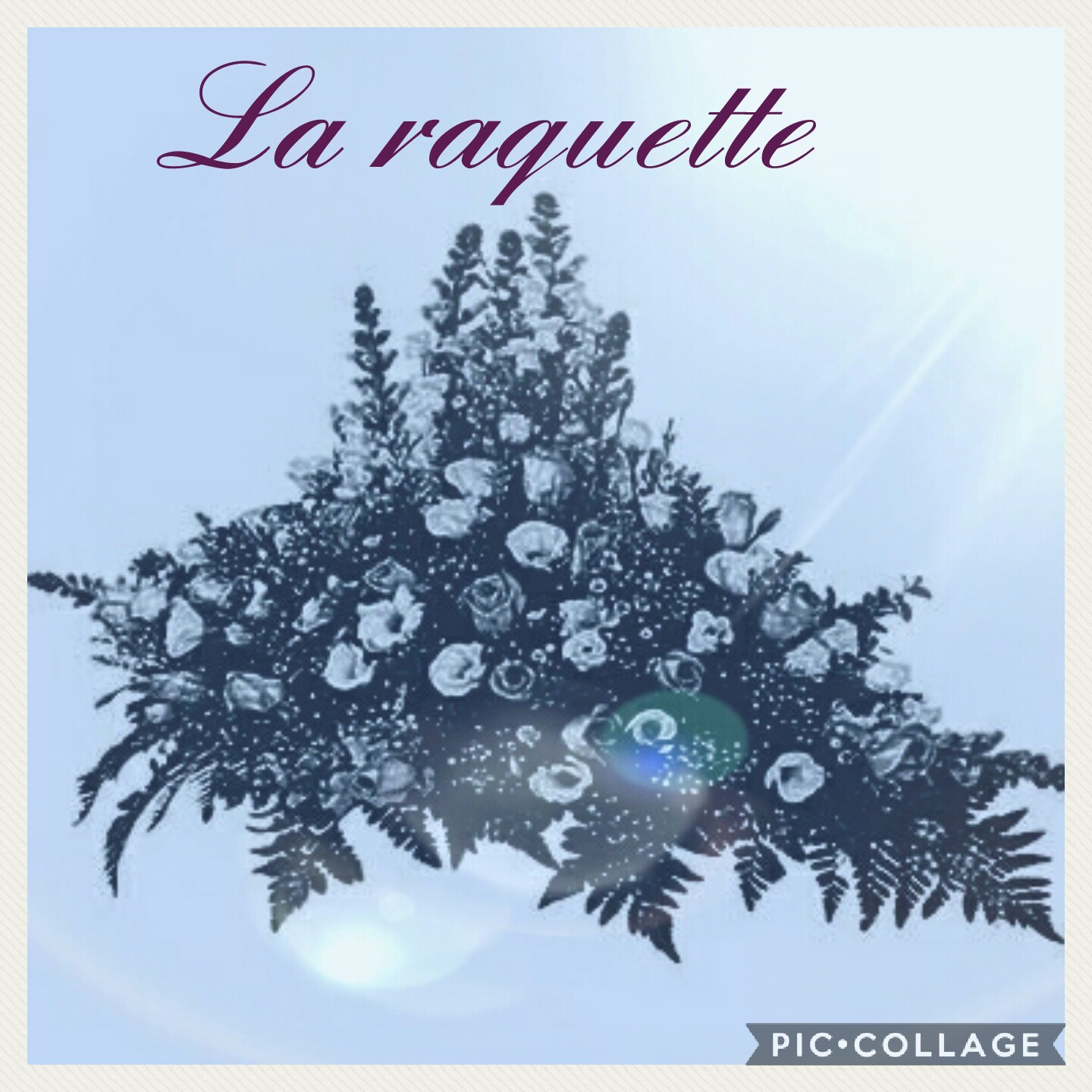 Raquette deuil Hé fleur et moi fleuriste Valenciennes