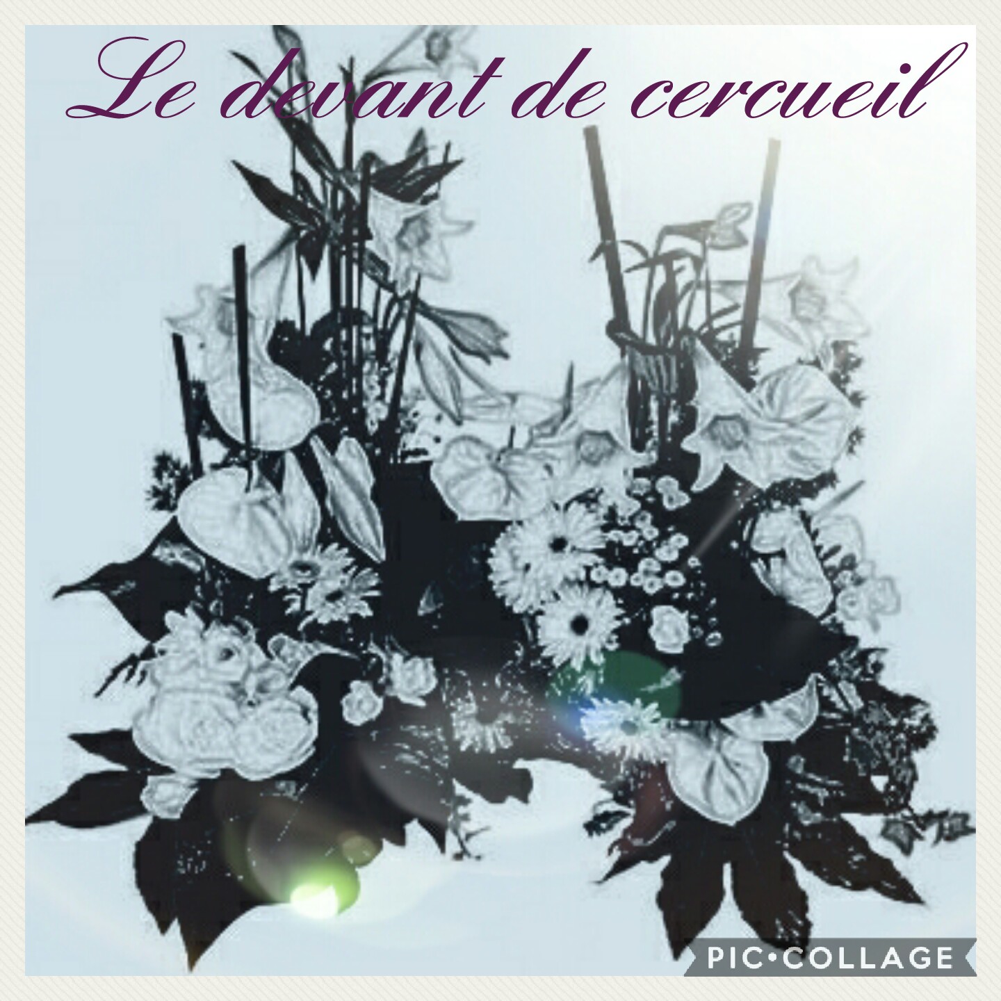 Devant de cercueil Hé fleur et moi fleuriste Valenciennes
