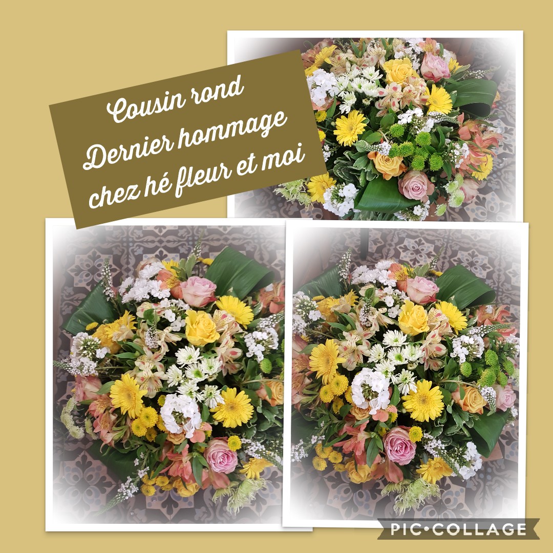 Coussin deuil Hé fleur et moi fleuriste de Valenciennes enterrement gerbe