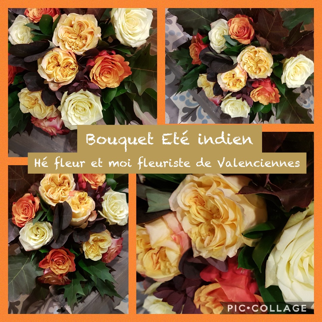 Le bouquet été Indien chez hé fleur et moi fleuriste de Valenciennes