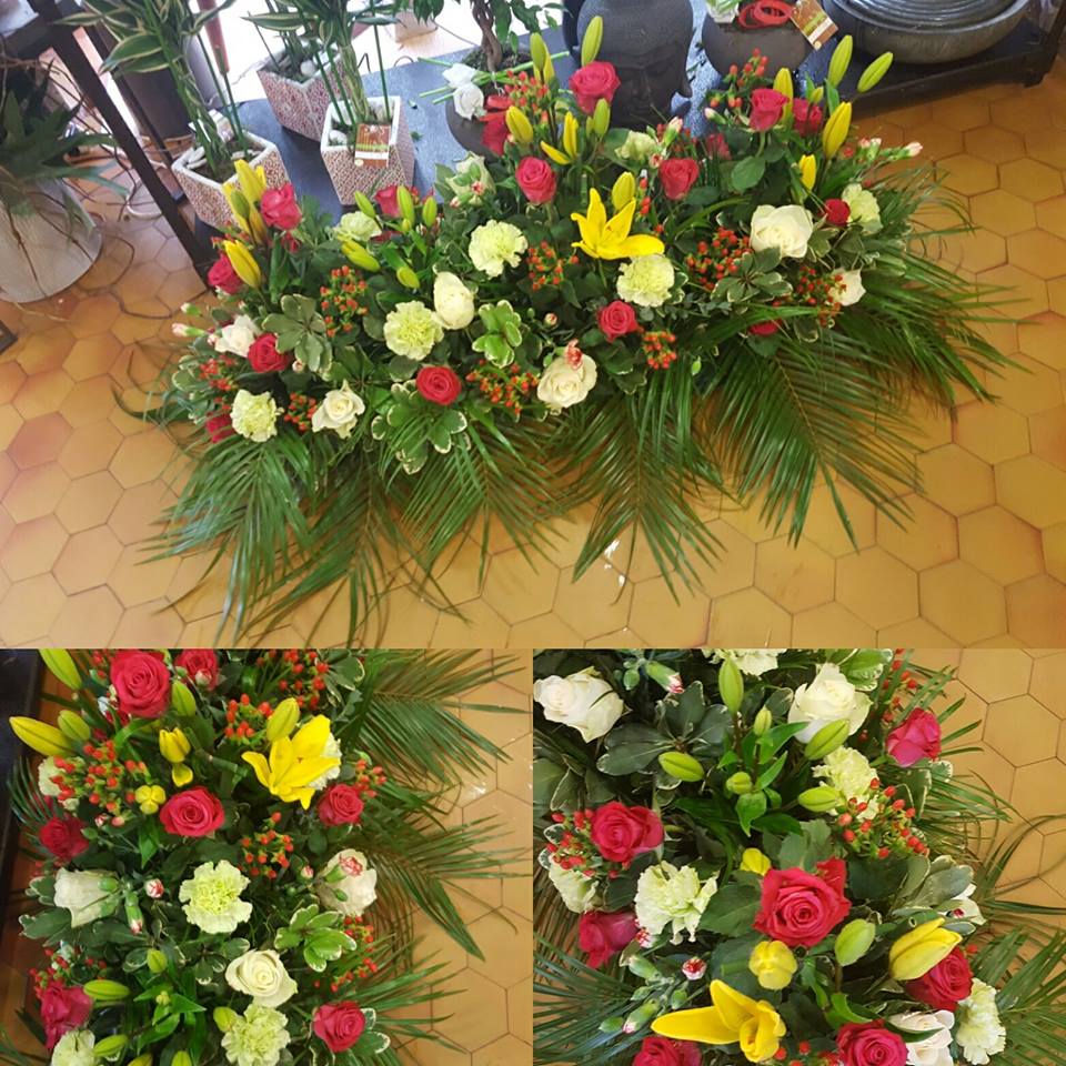 Dessus de cerceuil deuil by Hé fleur et moi fleuriste Valenciennes nord Hainaut enterrement la sentinelle anzin