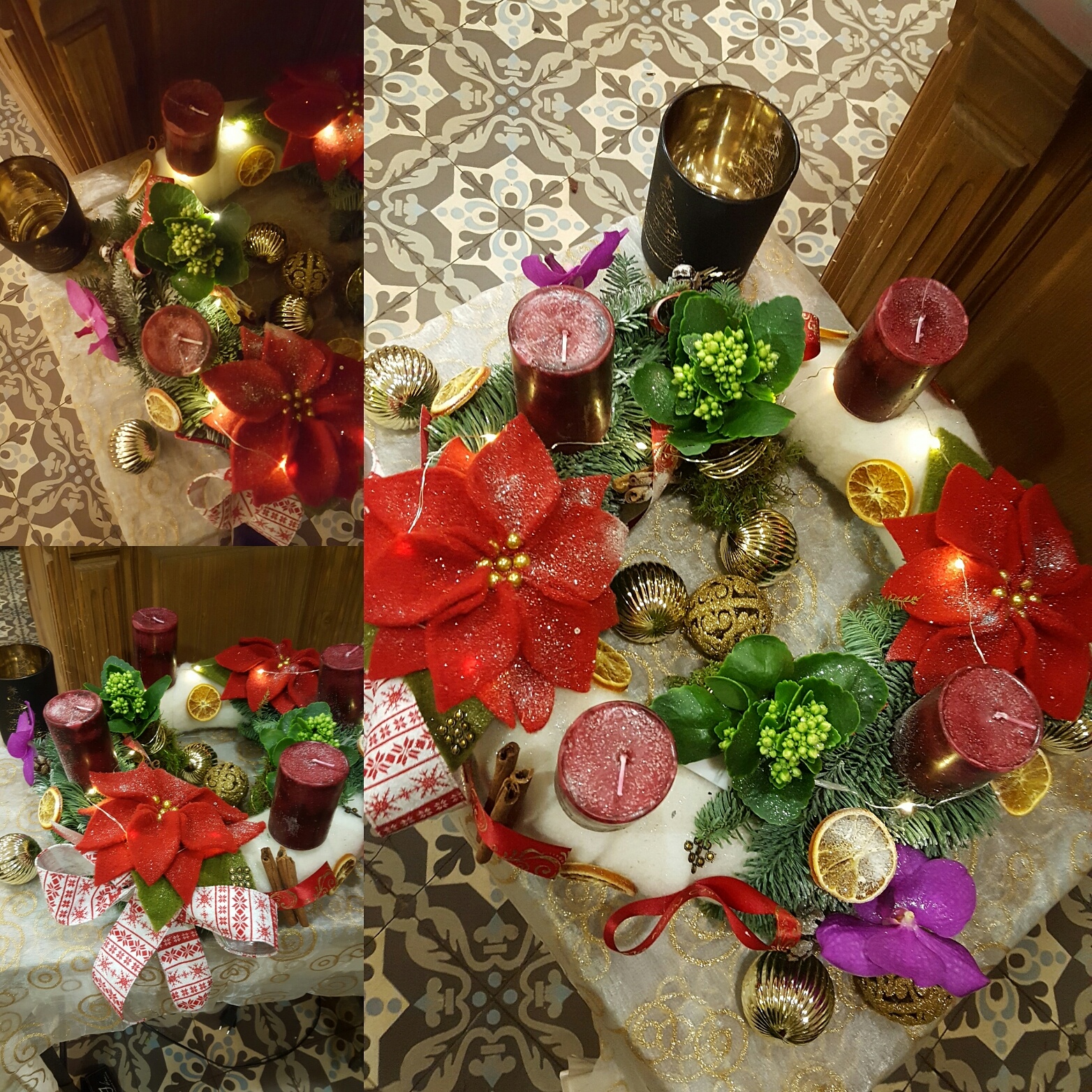 Noël couronne de l'Avent art floral Hé fleur et moi fleuriste valenciennes