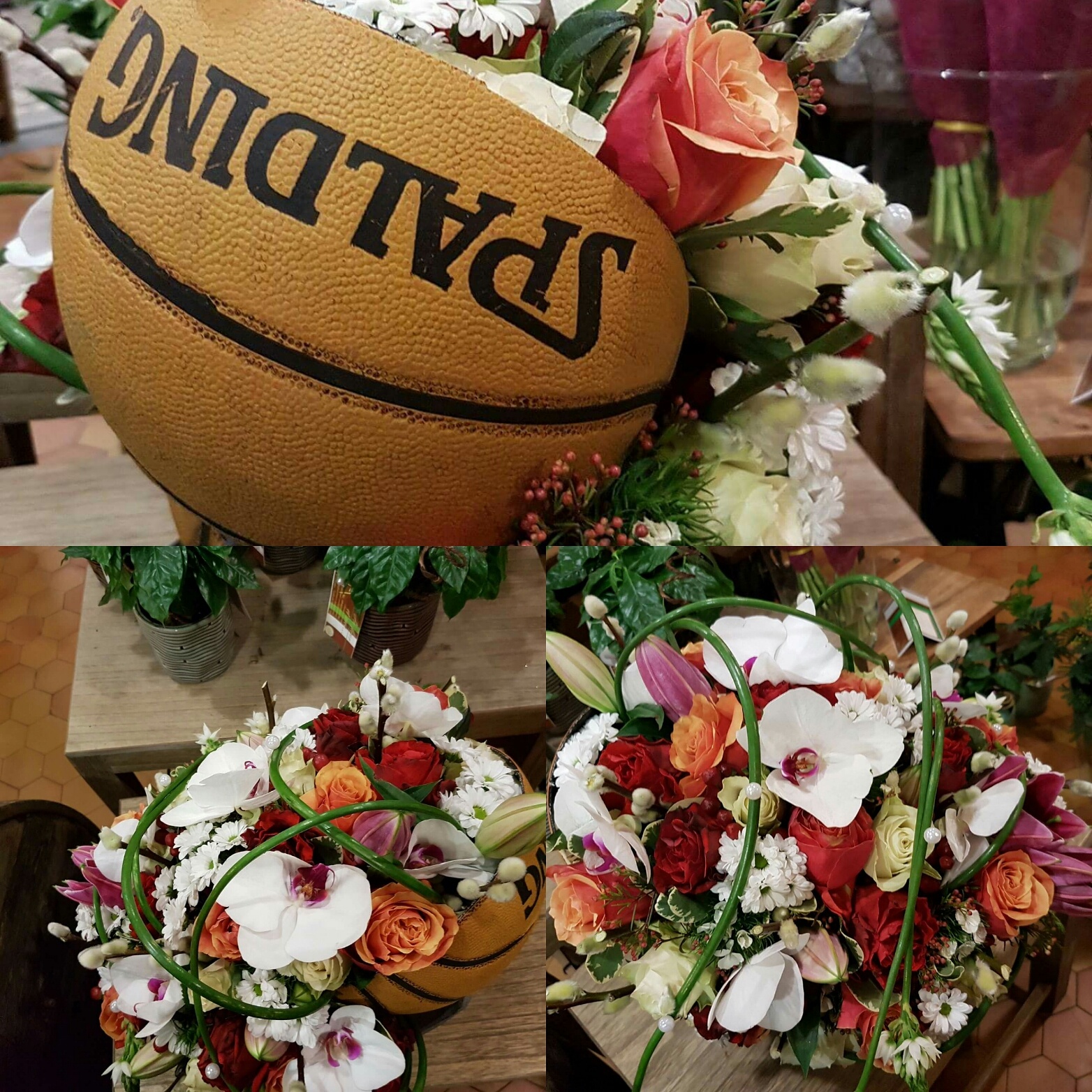 Deuil Dernier hommage coussin basket moderne by Hé fleur et moi #fleuriste #valenciennes #phalenopsis #deuil #fleur #dernierhommage #lequesnoy #saintamand #denain