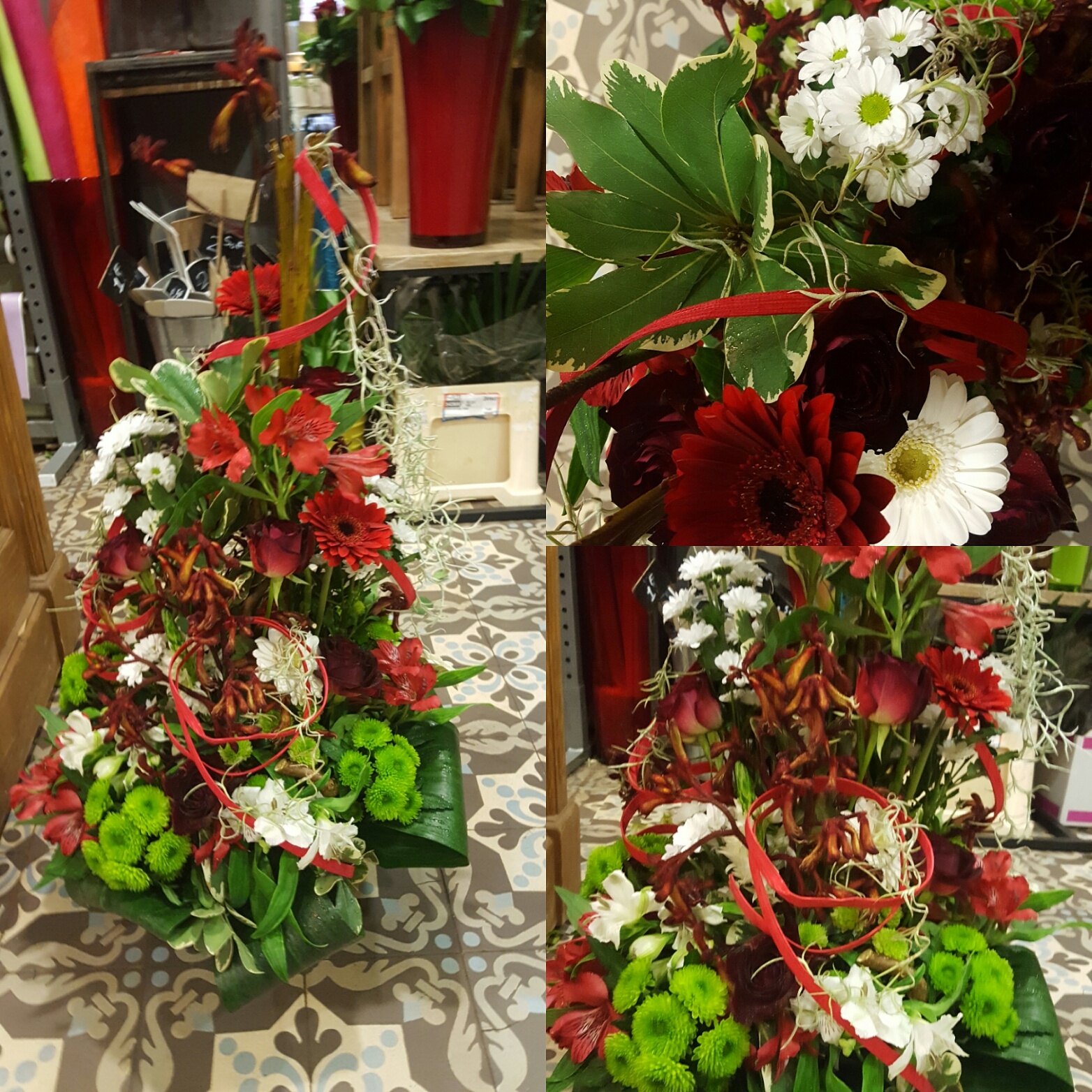 Deuil Dernier hommage coussin conique moderne tout en blanc by Hé fleur et moi #fleuriste #valenciennes #phalenopsis #deuil #fleur #dernierhommage #lequesnoy #saintamand #denain