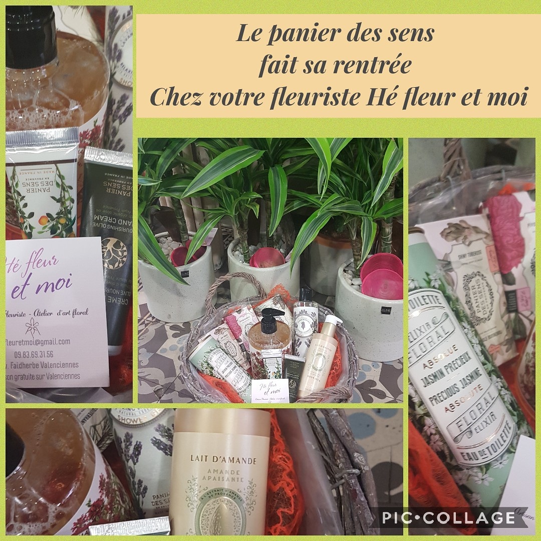 Les savons, gels douche, crèmes mains eteaux fraiches... Paniers des sens sont arrivés chez hé fleur et moi fleuristede Valenciennes. Vous pourrez découvrir ces produits francais n