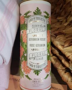 Elixir floral absolue geranium rosat panier des sens bien-être naturel chez hé fleur et moi fleuriste de Valenciennes