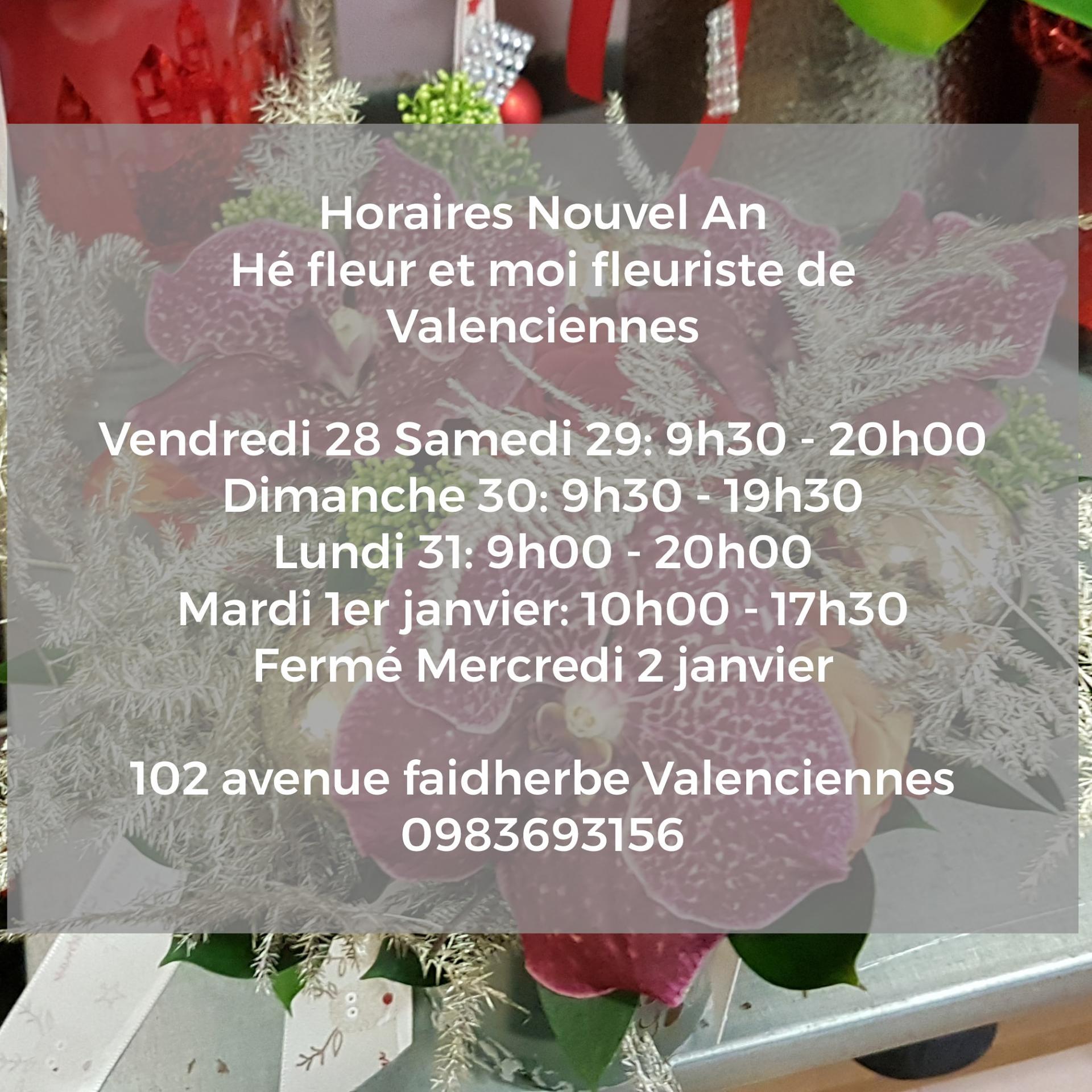 Valenciennes nouvel an 2019 chez hé fleur et moi fleuriste