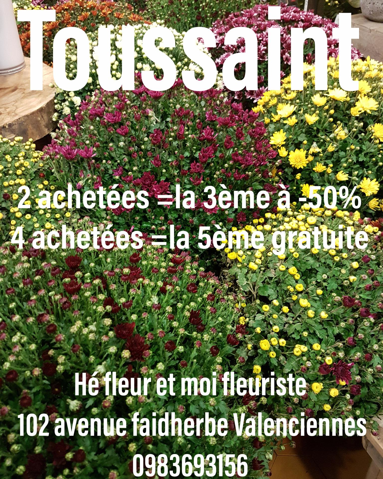 Pomponettes Toussaint Valenciennes fleuriste nord anzin la Sentinelle Petite-Foret cimetiere