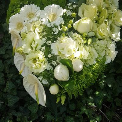 Deuil coeur Hé fleur et moi fleuriste de Valenciennes