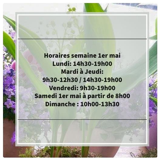 Horaires 1er mai muguet Valenciennes