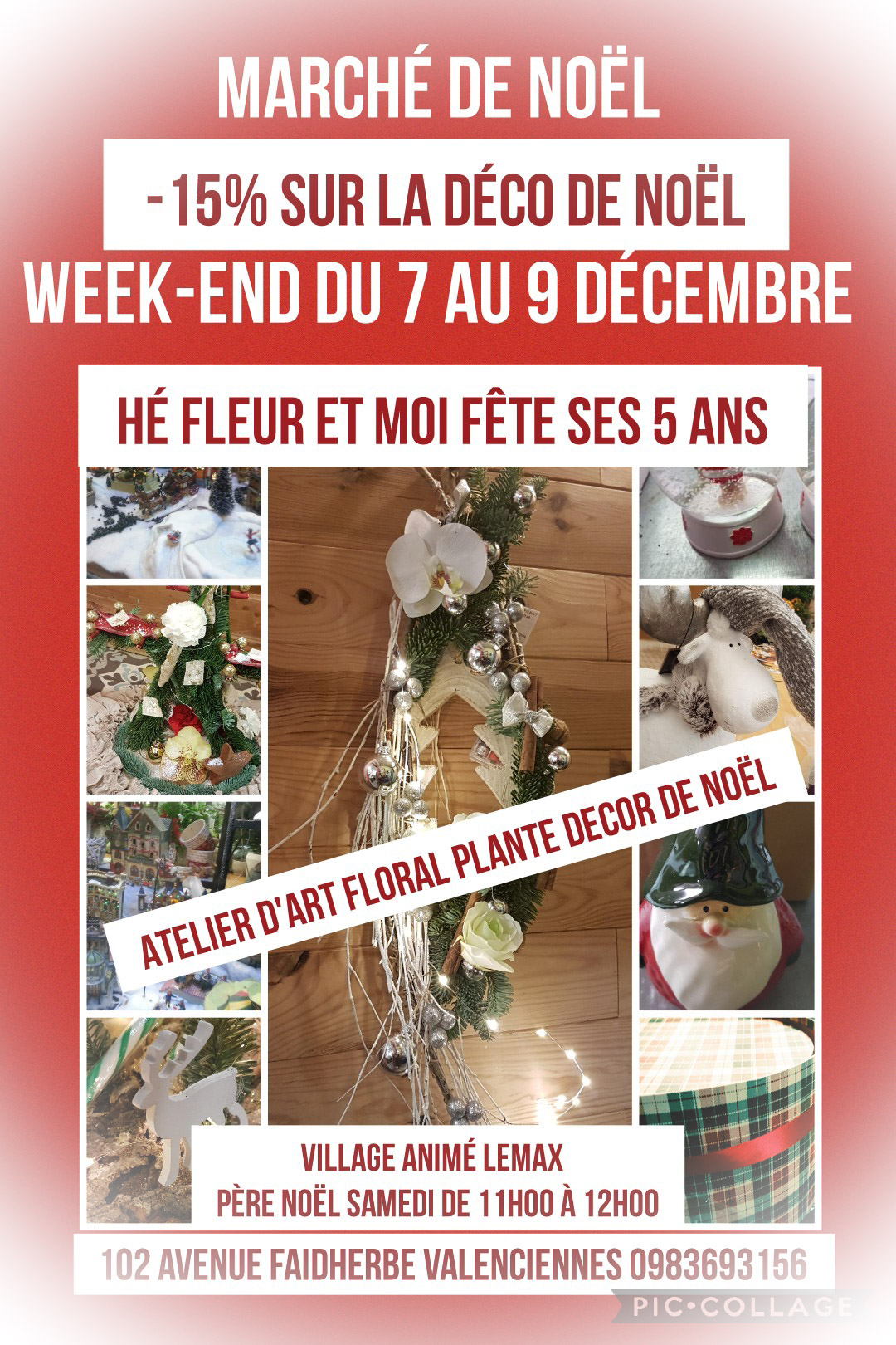 Marché de Noël Valenciennes Fleuriste Hé fleur et moi