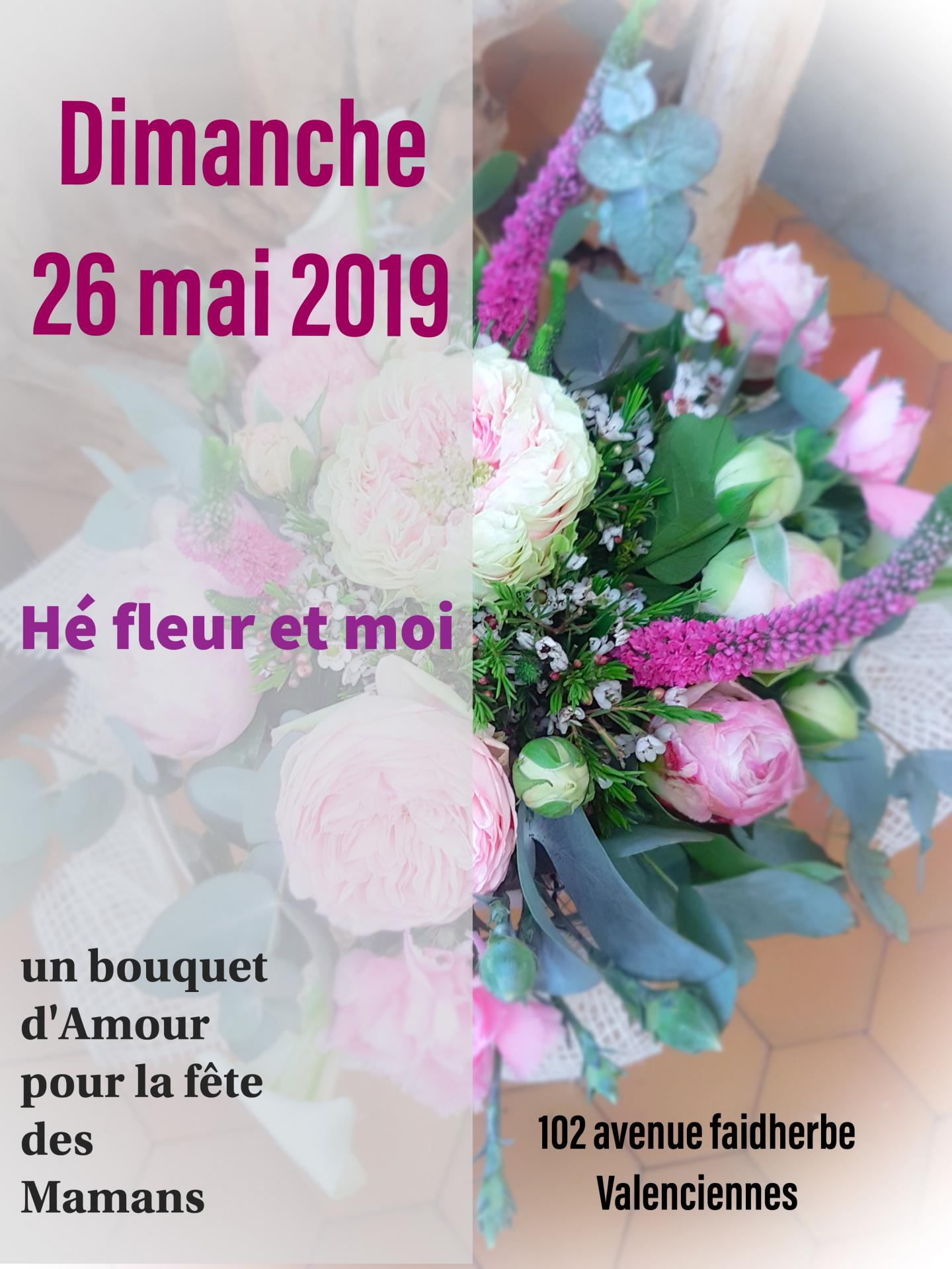fete des mères chez hé fleur et moi fleuriste de Valenciennes bouquet