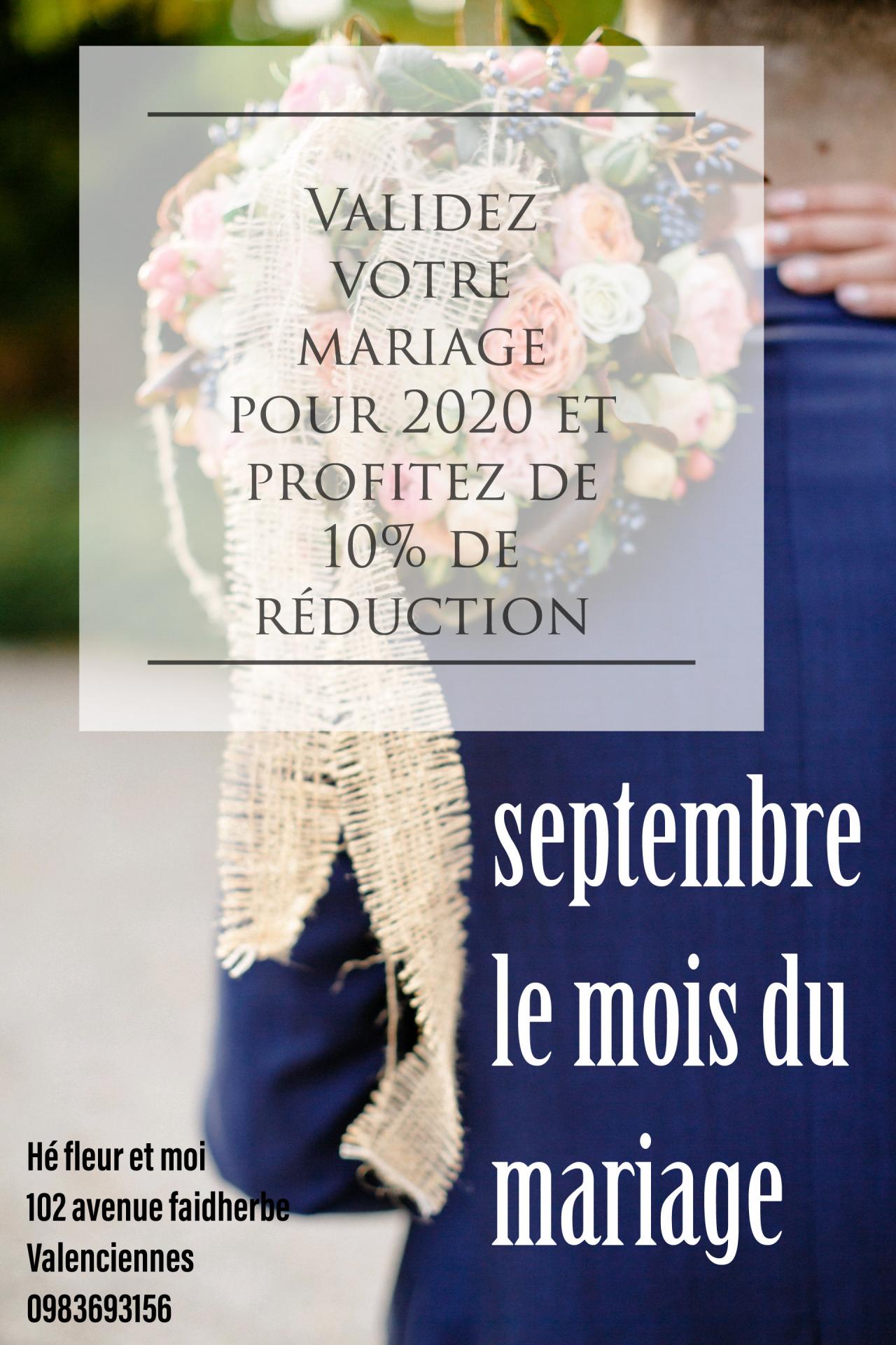 Mariage Valenciennes bouquet mariée Hainaut nord fleuriste Hé fleur et moi fleuriste de Valenciennes