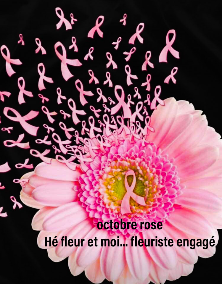 Octobre rose Hé fleur et moi fleuriste de Valenciennes bouquet