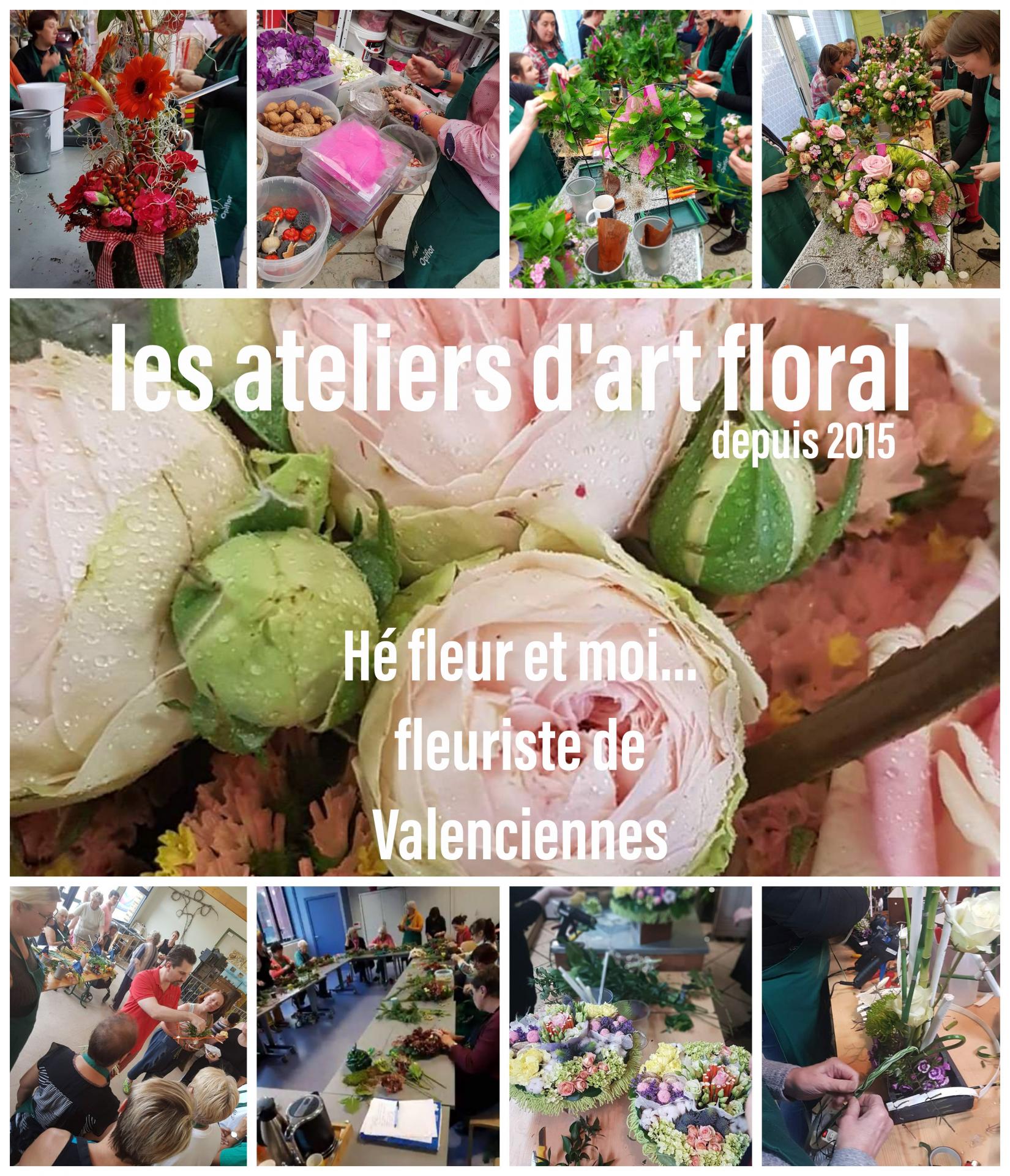 Atelier cours d'art floral Nord Hainaut Valenciennes Anzin Marly la Sentinelle Petite-Foret saint Saulve