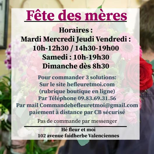 Fête des mères fleuriste valenciennes