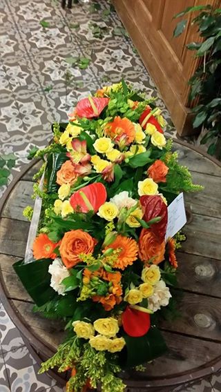 Raquette deuil by Hé fleur et moi fleuriste Valenciennes
